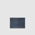 MagSafe® Leather Card Holder with 2 RFID-Protected Slots - Blue