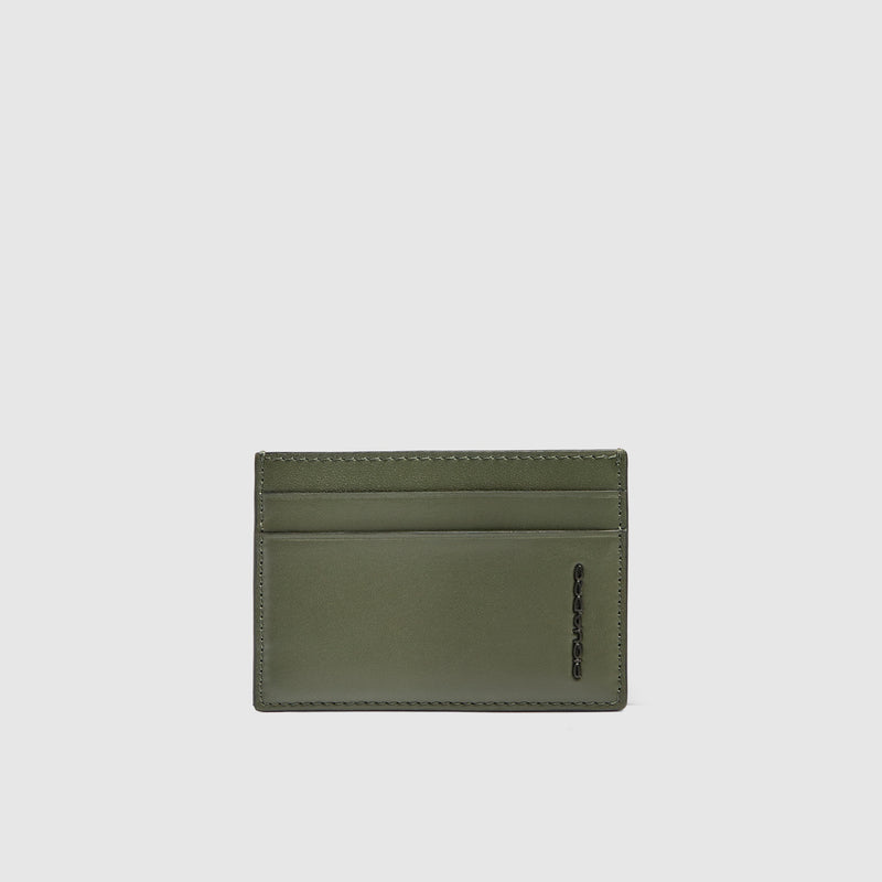 MagSafe® Leather Card Holder with 2 RFID-Protected Slots - Green