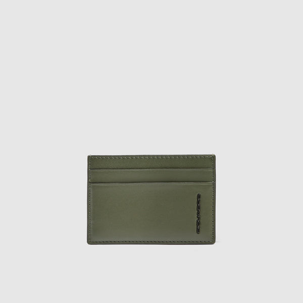 MagSafe® Leather Card Holder with 2 RFID-Protected Slots - Green