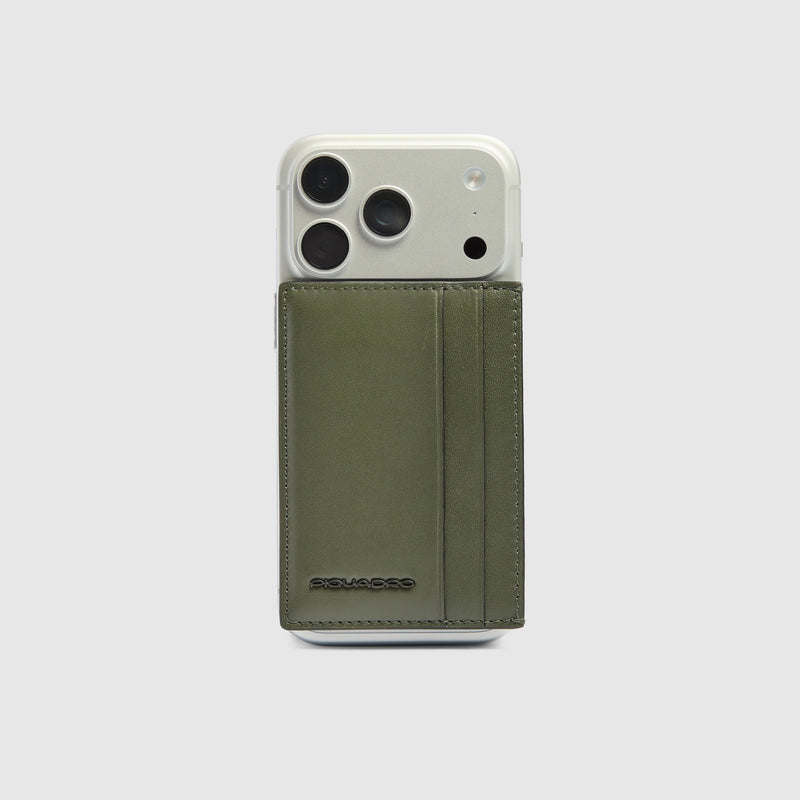 MagSafe® Leather Card Holder with 2 RFID-Protected Slots - Green - photo 3