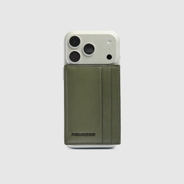 MagSafe® Leather Card Holder with 2 RFID-Protected Slots - Green - photo 3