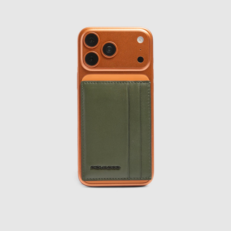 MagSafe® Leather Card Holder with 2 RFID-Protected Slots - Green - photo 4