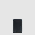 Slim MagSafe® Leather Card Holder with RFID Shielding - Black