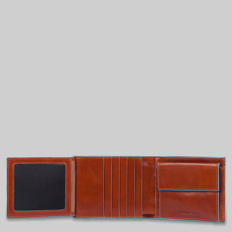 Men's wallet with coin case and document holder