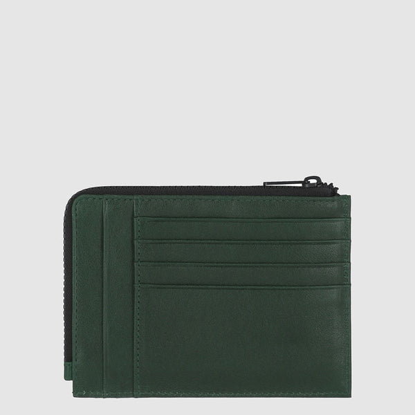Zipper coin pouch with credit card slots