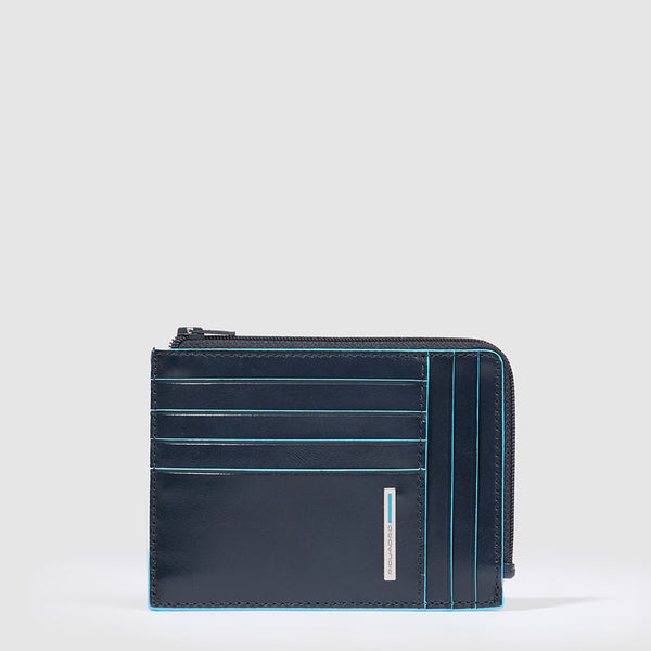 Portefeuille porte-cartes de crédit homme zippé 
