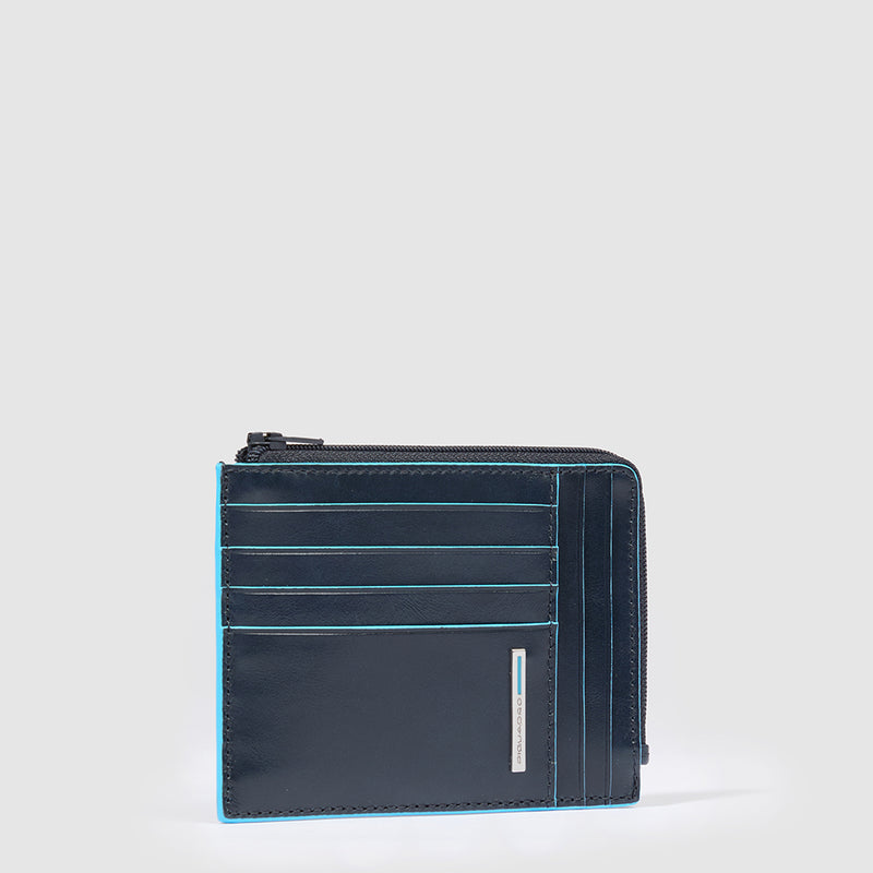 Portefeuille porte-cartes de crédit homme zippé 