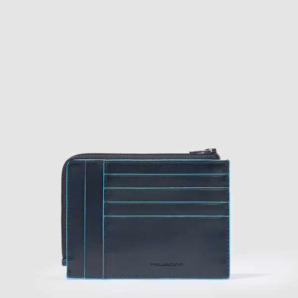 Portefeuille porte-cartes de crédit homme zippé 
