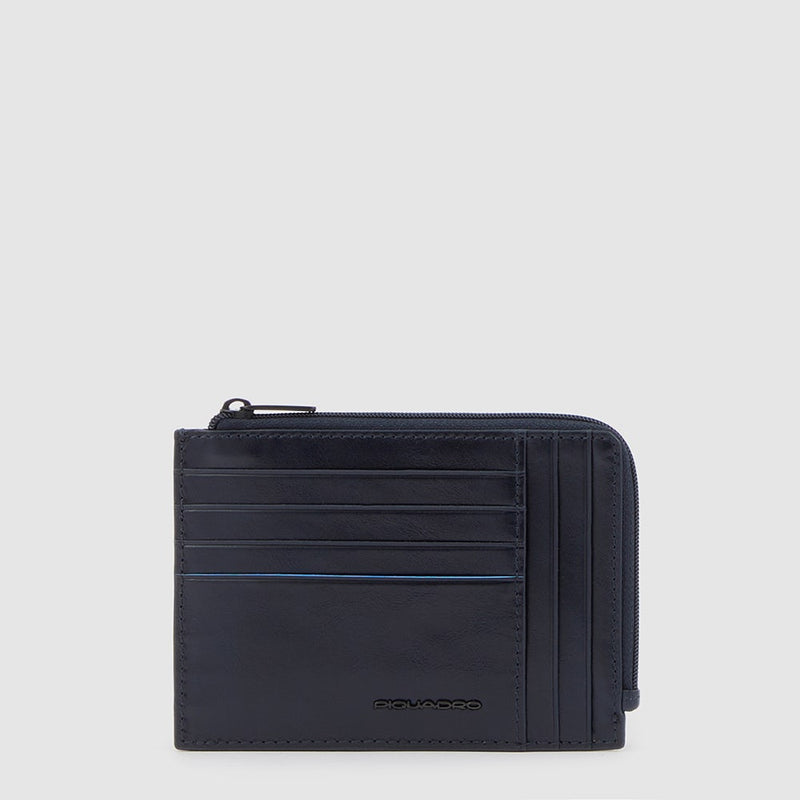 Zipper coin pouch with credit card slots