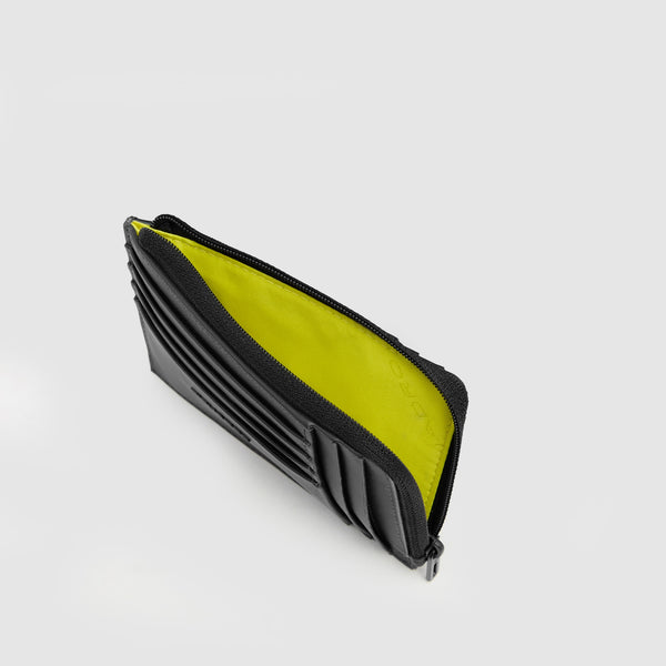 Men's card holder wallet with zipped coin pocket - 3