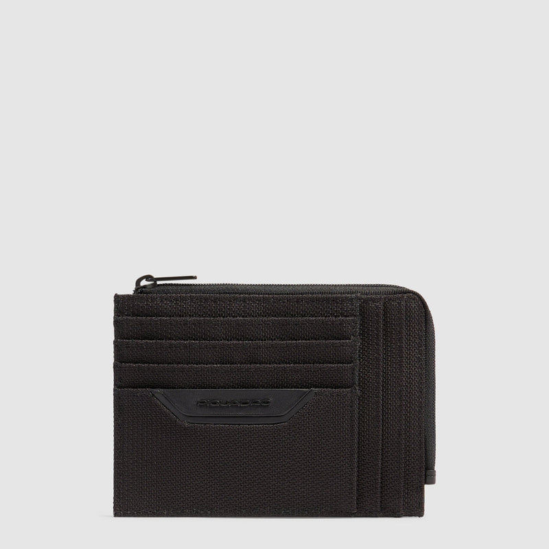 Men's card holder wallet with zipped coin pocket - 3
