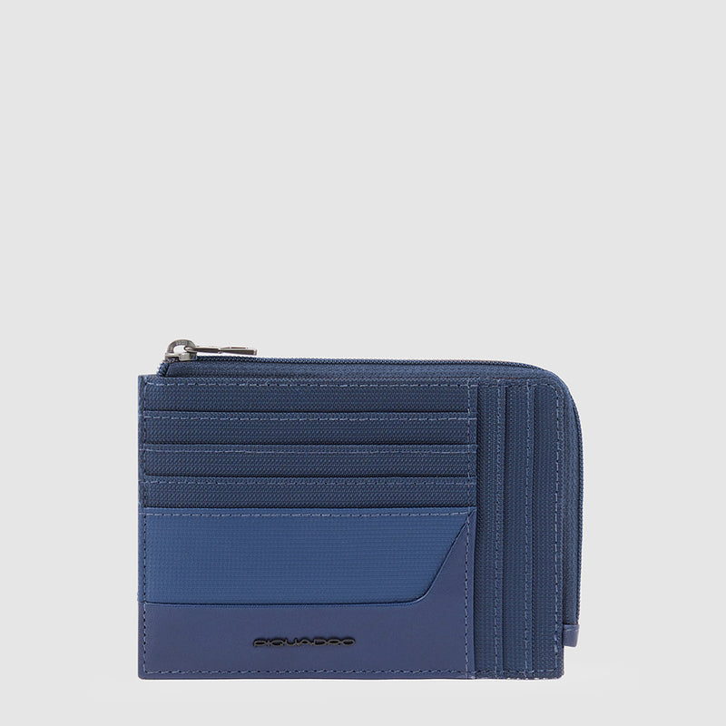 Zipper coin pouch with credit card slots