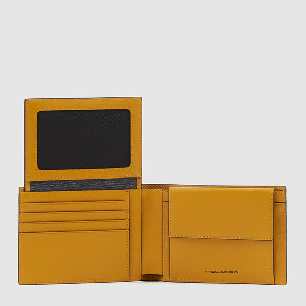 Men's Leather Wallet, 7 Card Slots - Yellow - photo 2