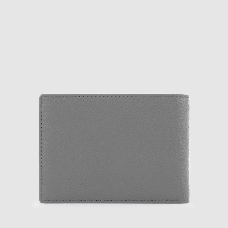 Leather Wallet with ID Window, 7 Card Slots & RFID - Grey - photo 3