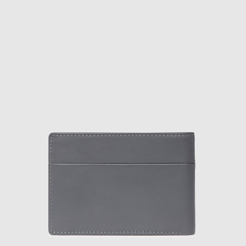 Leather Wallet with ID Window, 7 Card Slots & RFID Block - Light grey - photo 3