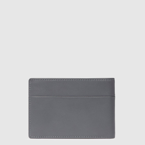 Leather Wallet with ID Window, 7 Card Slots & RFID Block - Light grey - photo 3