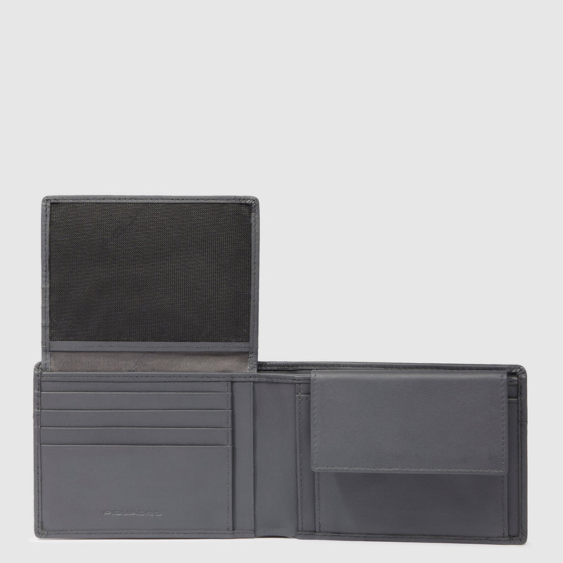 Leather Wallet with ID Window, 7 Card Slots & RFID Block - Light grey - photo 5