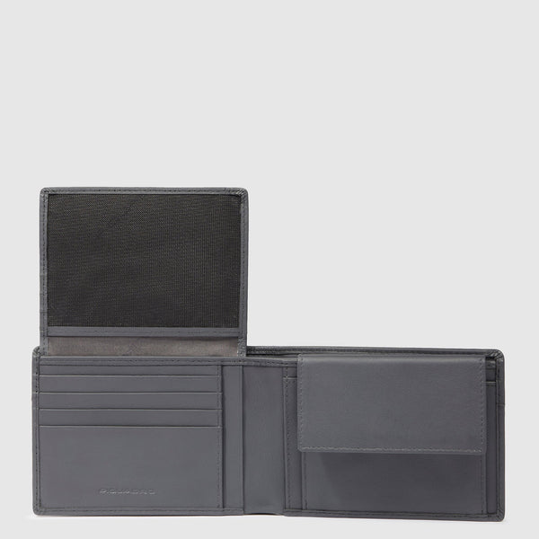 Leather Wallet with ID Window, 7 Card Slots & RFID Block - Light grey - photo 5