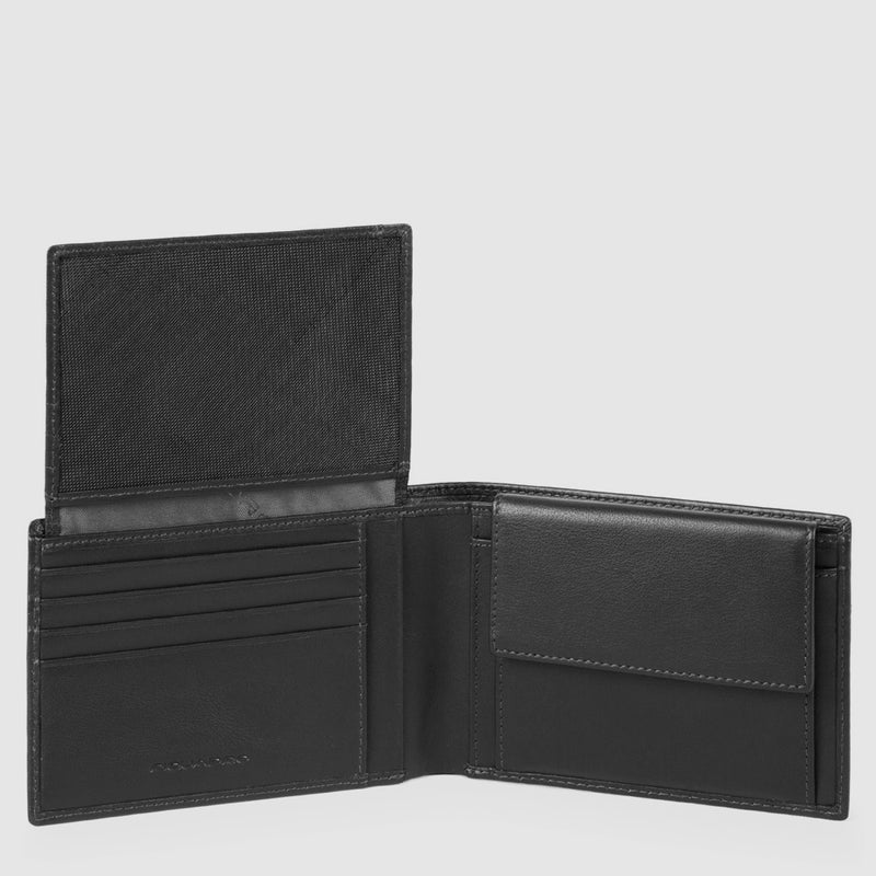 Men’s wallet with flip up ID window, coin pocket