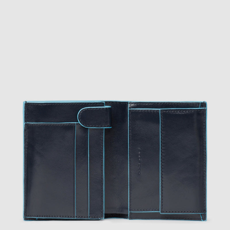 Piquadro Vertical men’s wallet with coin pocket, credit