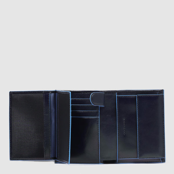 Vertical trifold men's wallet