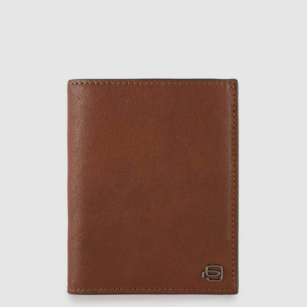 Vertical trifold men's wallet tobacco - Main Image