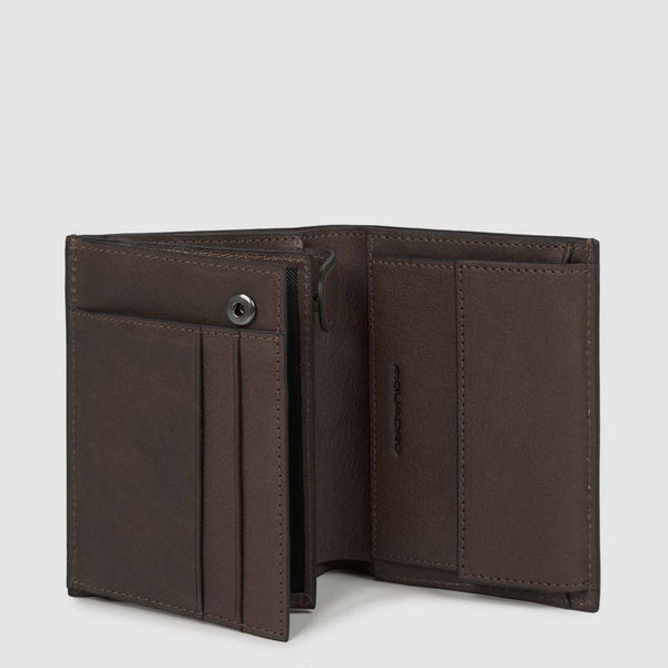 Vertical trifold men's wallet