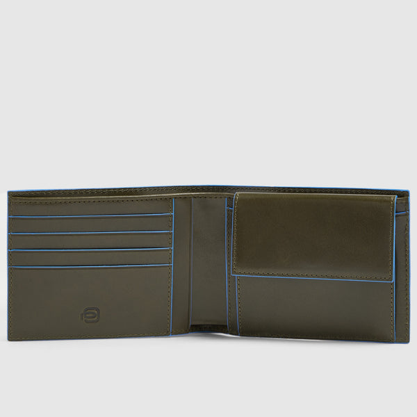 Men's Leather Wallet with 4 Card Slots and Coin Pocket - Olive green - photo 3