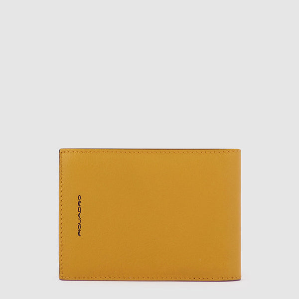 Men's Leather Wallet, 4 Card Slots - Yellow - photo 3