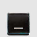 Square Leather Coin Purse with Button Closure
