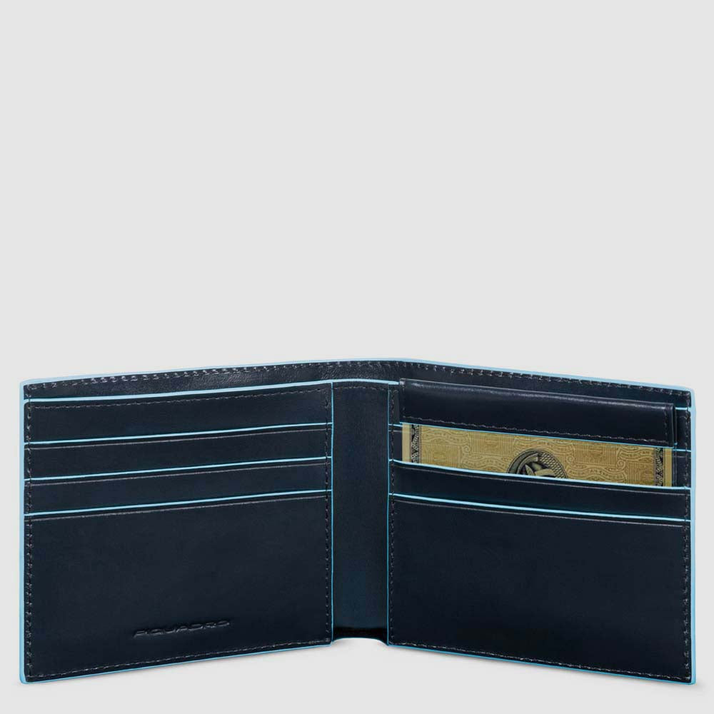 Men's wallet with removable document facility night blue