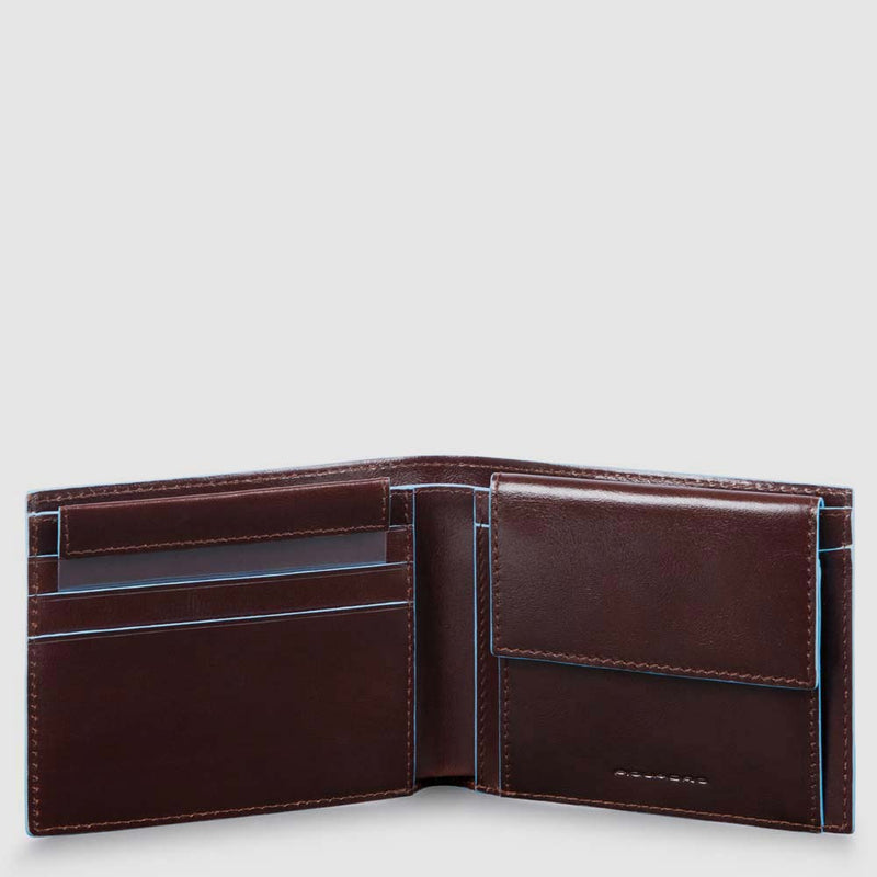 Men’s wallet with coin case, credit card facility