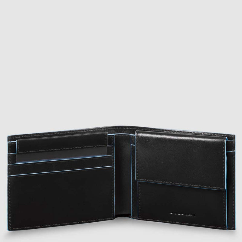 Men’s wallet with coin case, credit card facility