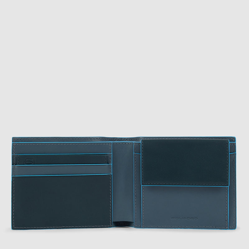 Men’s wallet with coin case, credit card facility