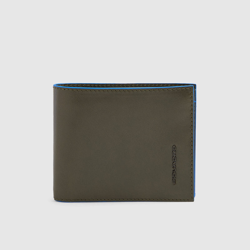 Men's RFID Leather Wallet, 2 Card Slots - Olive green