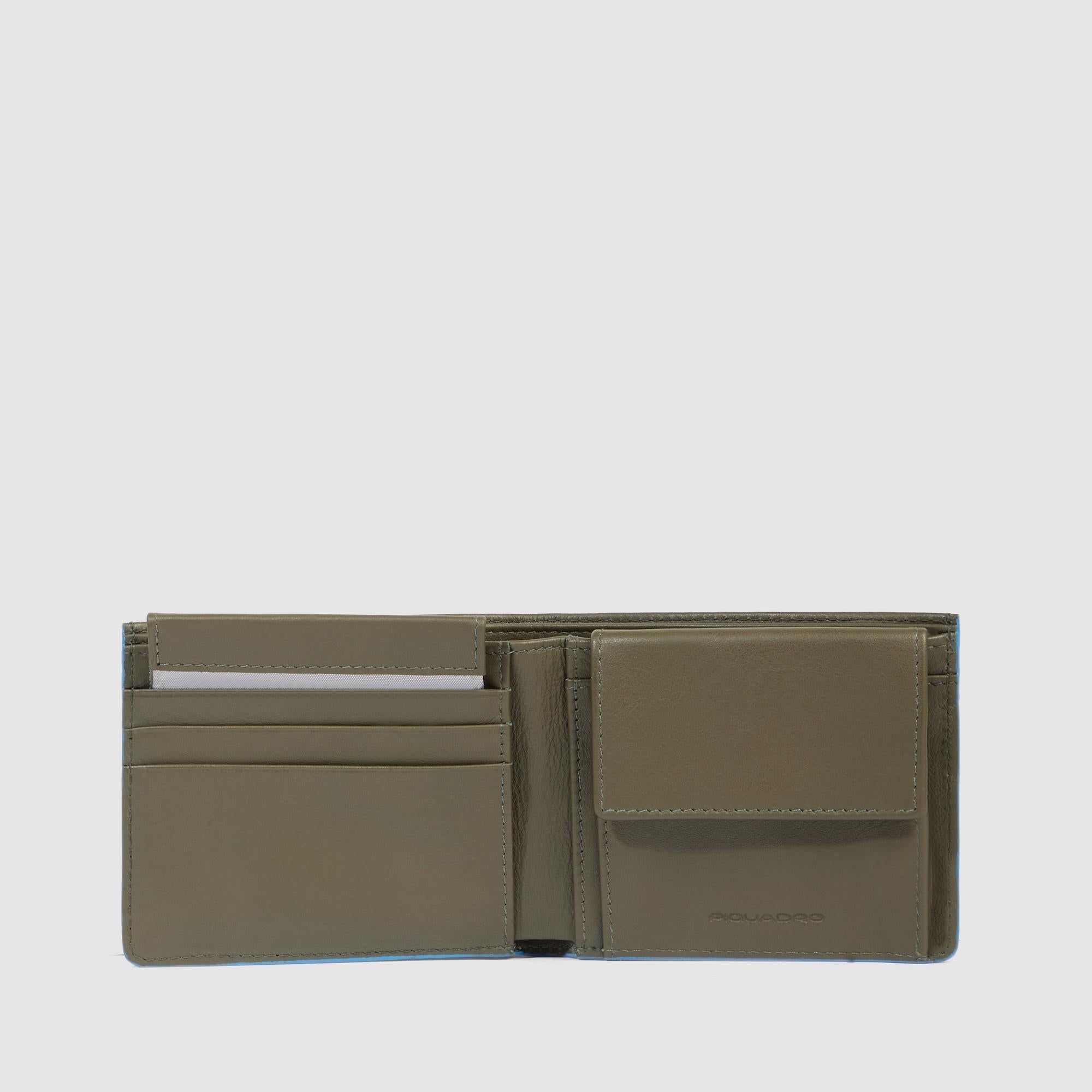 Billetera hombre con monedero verde1