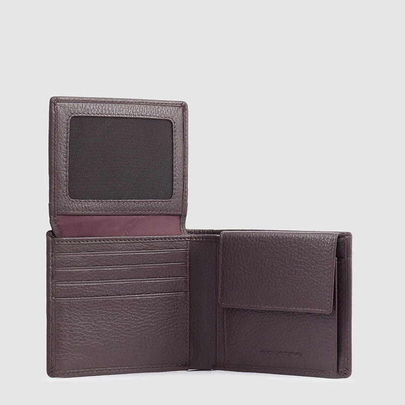 Men’s wallet with flip up ID window, coin pocket