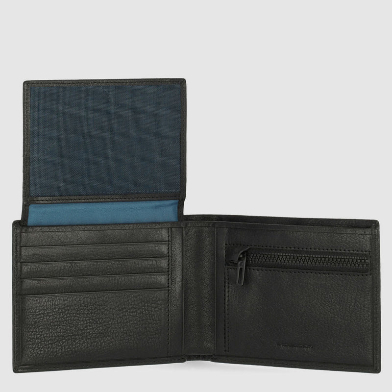 Men’s wallet with zipped coin pocket