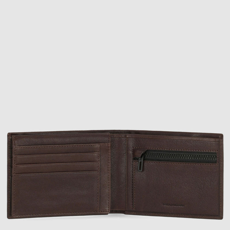 Men’s wallet with zipped coin pocket