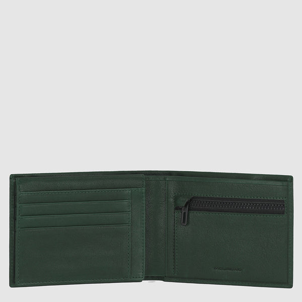 Men’s wallet with zipped coin pocket