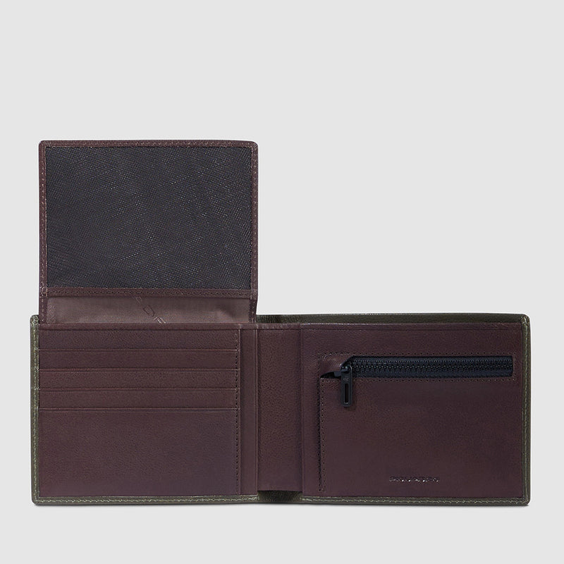 Men’s wallet with zipped coin pocket