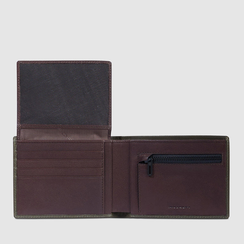 Portefeuille homme avec porte-monnaie zippée