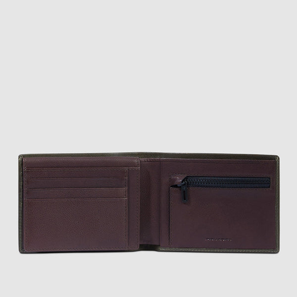 Portefeuille homme avec porte-monnaie zippée