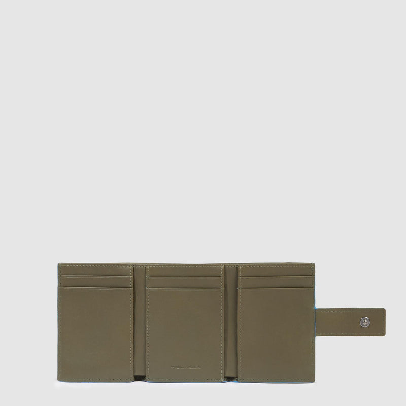 Pocket trifold men's wallet with money pocket
