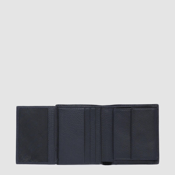 Vertical men’s wallet with coin pocket