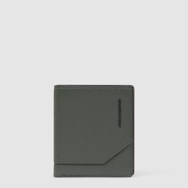 Vertical men’s wallet with coin pocket