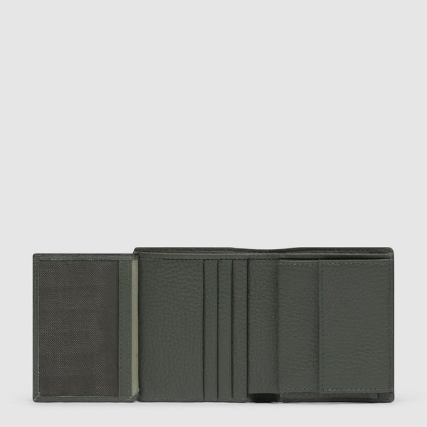 Vertical men’s wallet with coin pocket