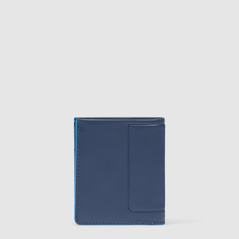 Vertical men’s wallet with coin pocket
