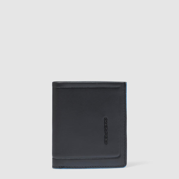 Vertical men’s wallet with coin pocket