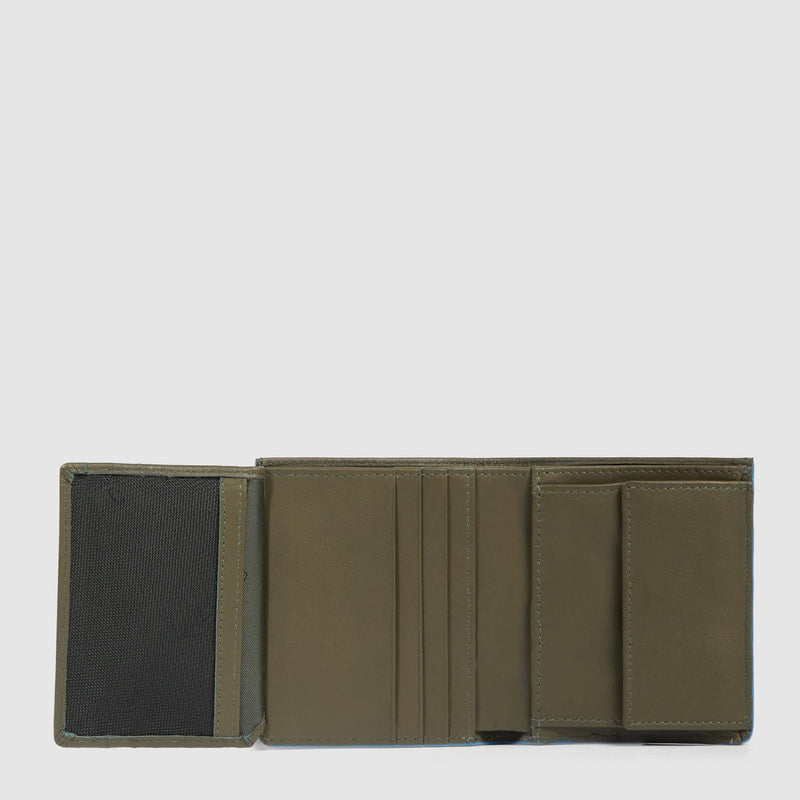 Portefeuille homme vertical avec porte-monnaie